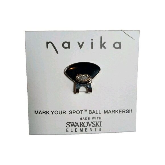 Navika Magnetic Golf Ball Marker & Hat Clip Swarovski Crystals - Picture 2 of 4
